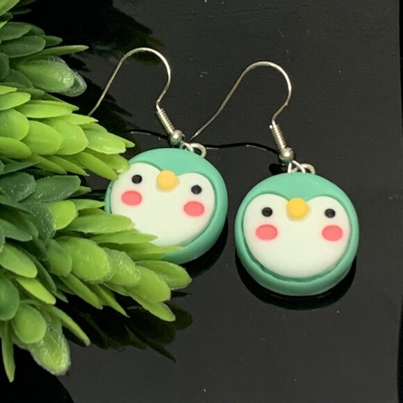 Penguin Earring, Silly Animal Earring, Gift Idea, Penguin Charm, Penguin Jewelry - Picture 3 of 7